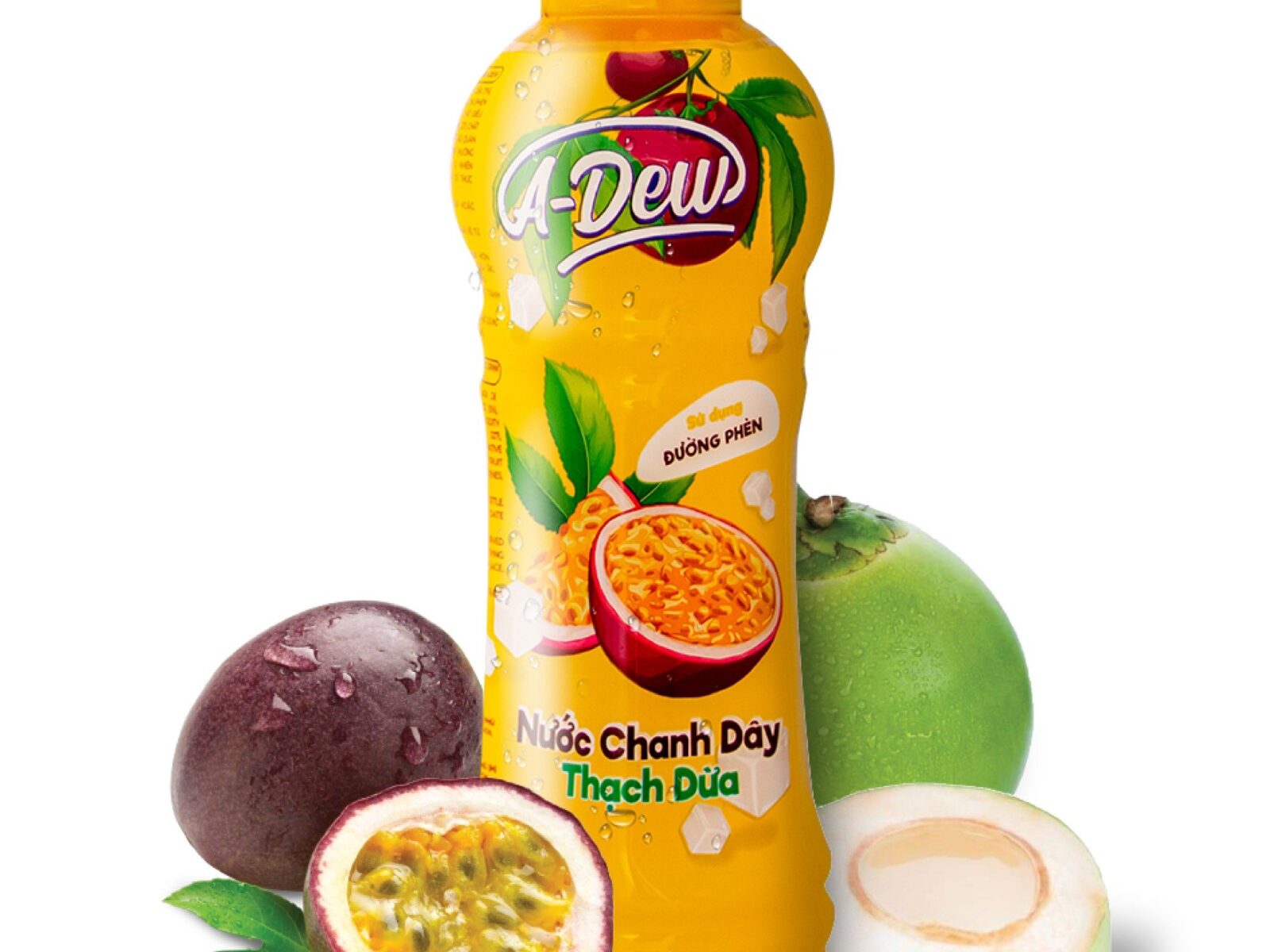 Nước Chanh Dây Thạch Dừa A-dew 450ml