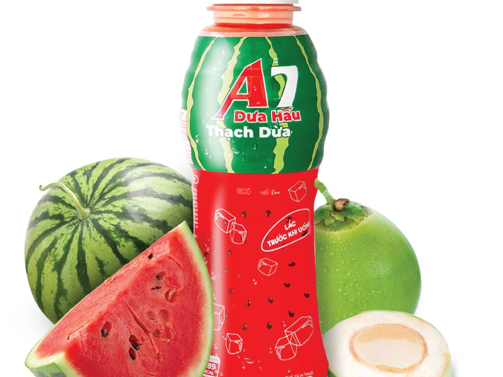 A7 Watermelon Drink with Coconut Jelly - 450ml