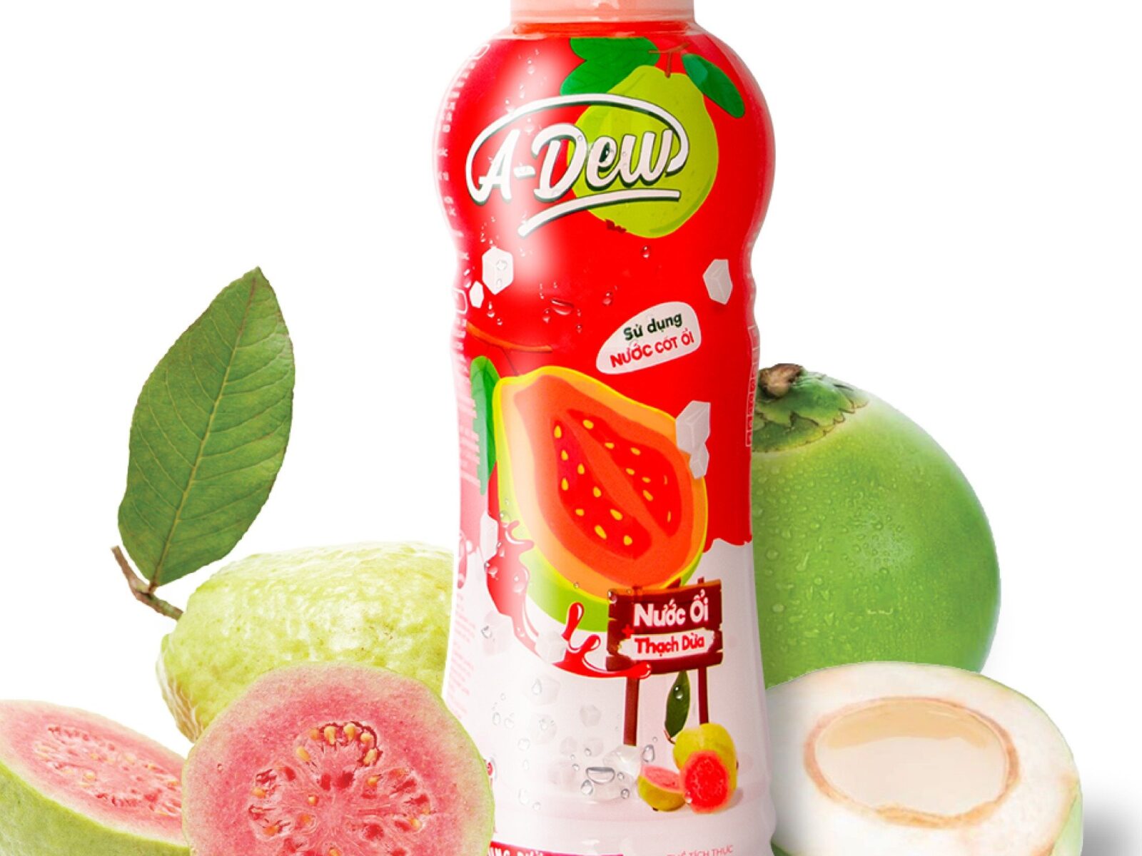 Nước Ổi Thạch Dừa A-Dew 450ml