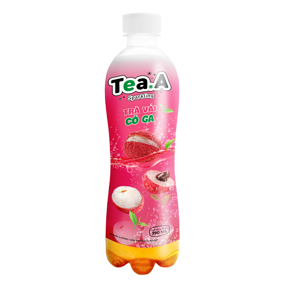 Trà Vải Có Ga Tea.A Sparkling Chai 390ml